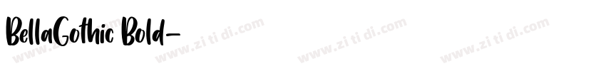 BellaGothic Bold字体转换